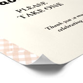 かわいこちゃんパイ感謝赤ちゃんシャワーお気に入りサイン ポスター (角)