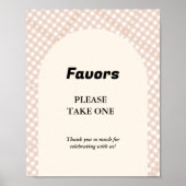 かわいこちゃんパイ感謝赤ちゃんシャワーお気に入りサイン ポスター (正面)