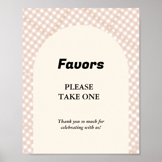 かわいこちゃんパイ感謝赤ちゃんシャワーお気に入りサイン ポスター (正面)