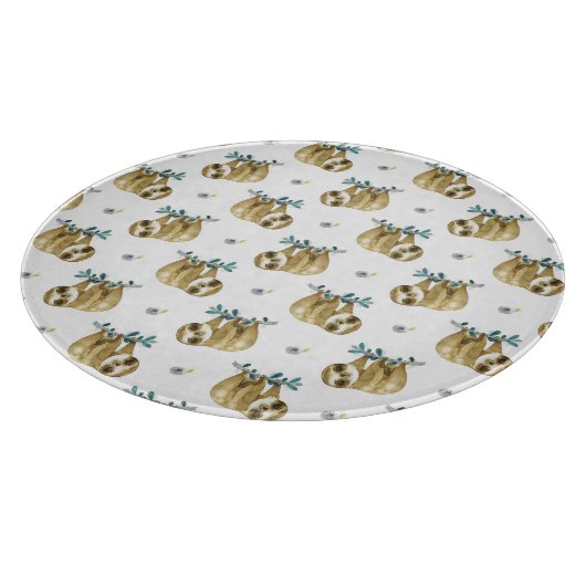 かわいこちゃんパイ水彩画の怠惰パターン カッティングボード (角)