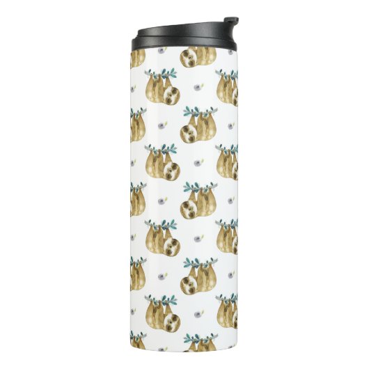 かわいこちゃんパイ水彩画の怠惰パターン タンブラー (回転左)