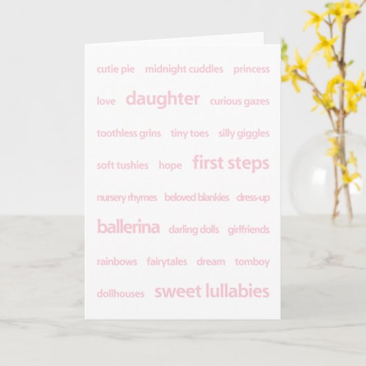 かわいこちゃんパイ生まれたばかりのガールグリーティングカード カード (黄色い花)