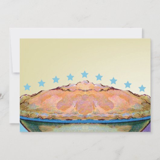 かわいこちゃんパイ男女兼用ベビーシャワーの招待 招待状 (裏面)