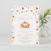 かわいこちゃんパイ男女兼用秋ベビーシャワー 招待状 (スタンド正面)