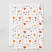 かわいこちゃんパイ男女兼用秋ベビーシャワー 招待状 (裏面)