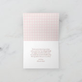 かわいこちゃんパイ秋ガールベビーシャワーサンキューカード サンキューカード (内部)