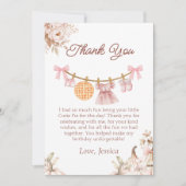 かわいこちゃんパイ秋ガールベビーシャワーサンキューカード サンキューカード (正面)