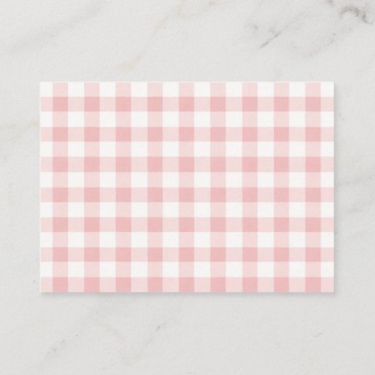 かわいこちゃんパイ秋ガールベビーシャワー表示シャワー エンクロージャーカード (裏面)