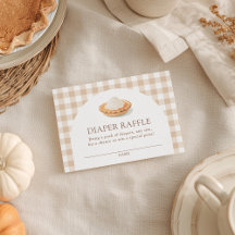 かわいこちゃんパイ秋ベビーシャワーおむつラッフルチケット