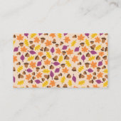 かわいこちゃんパイ秋ベビーシャワーおむつラッフル エンクロージャーカード (裏面)