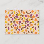 かわいこちゃんパイ秋ベビーシャワーブックベビー エンクロージャーカード (裏面)