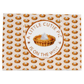 かわいこちゃんパイ秋ベビーシャワーラージ抱き枕 ラージペーパーバッグ (裏面)