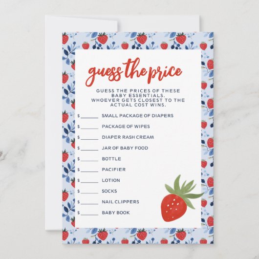 かわいこちゃんパイ秋ベビーシャワー価格を推測 招待状 (正面)