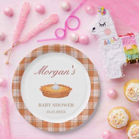 かわいこちゃんパイ秋ベビーシャワー紙プレート ペーパープレート (パーティー)