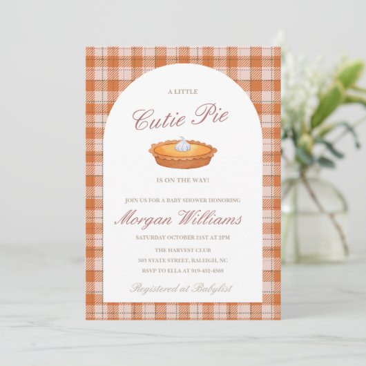かわいこちゃんパイ秋ベビーシャワー 招待状 (スタンド正面)