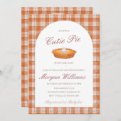 かわいこちゃんパイ秋ベビーシャワー 招待状 (正面/裏面)