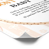 かわいこちゃんパイ秋ボウ言わないベビー赤ちゃんシャワー記号 ポスター (角)