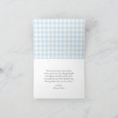 かわいこちゃんパイ秋ボーイベビーシャワーサンキューカード サンキューカード (内部)