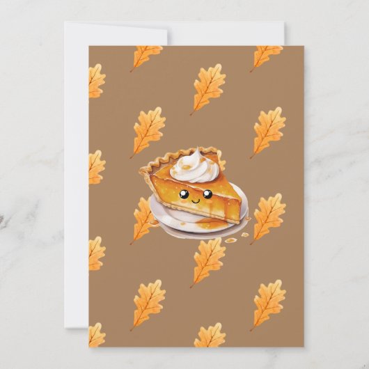 かわいこちゃんパイ秋1stバースデーガールボーイファースト秋 招待状 (裏面)