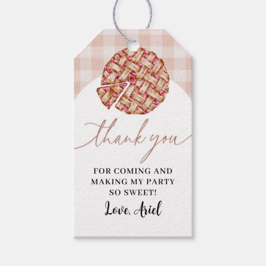 かわいこちゃんパイ誕生日パーティーありがとう ギフトタグ (正面)