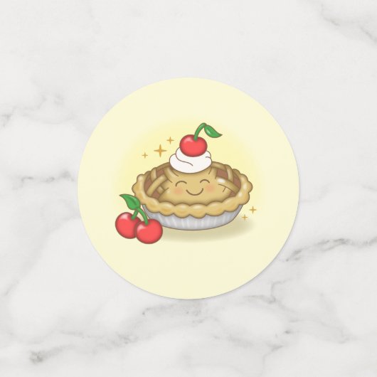 かわいこちゃんパイ誕生日パーティーキッズさくらんぼ コンフェッティ (スモール正面)