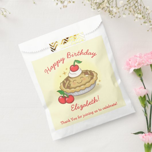 かわいこちゃんパイ誕生日パーティーキッズさくらんぼ フェイバーバッグ (封をした状態)