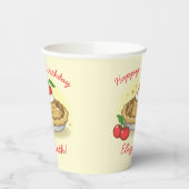 かわいこちゃんパイ誕生日パーティーキッズさくらんぼ 紙コップ (左)