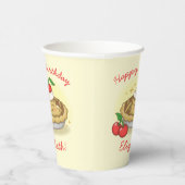かわいこちゃんパイ誕生日パーティーキッズさくらんぼ 紙コップ (右)