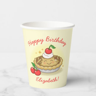 かわいこちゃんパイ誕生日パーティーキッズさくらんぼ 紙コップ