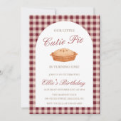 かわいこちゃんパイ誕生日招待状 招待状 (正面)