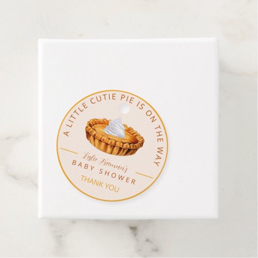 かわいこちゃんパイ赤ちゃんシャワーありがとうラベル フェイバータグ (インサイチュ)