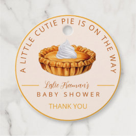 かわいこちゃんパイ赤ちゃんシャワーありがとうラベル フェイバータグ