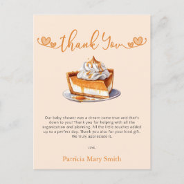 かわいこちゃんパイ赤ちゃんシャワーありがとう ポストカード