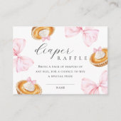 かわいこちゃんパイ赤ちゃんシャワーおむつラッフル エンクロージャーカード (正面)