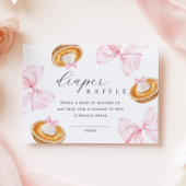 かわいこちゃんパイ赤ちゃんシャワーおむつラッフル エンクロージャーカード