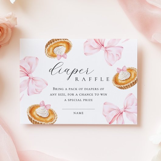 かわいこちゃんパイ赤ちゃんシャワーおむつラッフル エンクロージャーカード