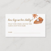 かわいこちゃんパイ赤ちゃんシャワーどのように彼女の腹のゲーム エンクロージャーカード (正面)