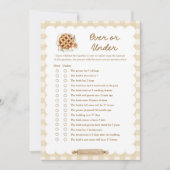 かわいこちゃんパイ赤ちゃんシャワーゲームカードの上または下 招待状 (正面)