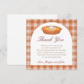 かわいこちゃんパイ赤ちゃんシャワーサンキューカード サンキューカード (正面/裏面)