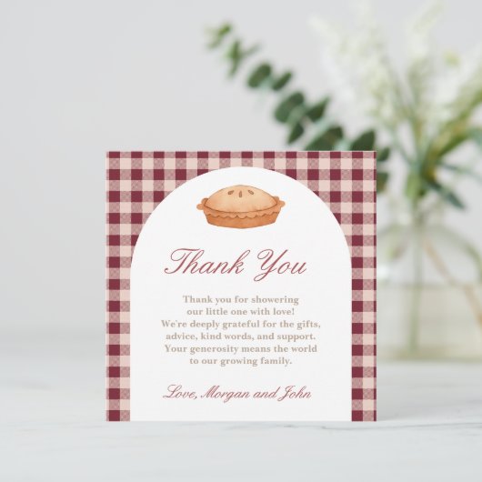 かわいこちゃんパイ赤ちゃんシャワーサンキューカード サンキューカード (スタンド正面)