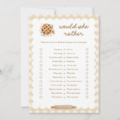 かわいこちゃんパイ赤ちゃんシャワー彼女はむしろゲームカード 招待状 (正面)