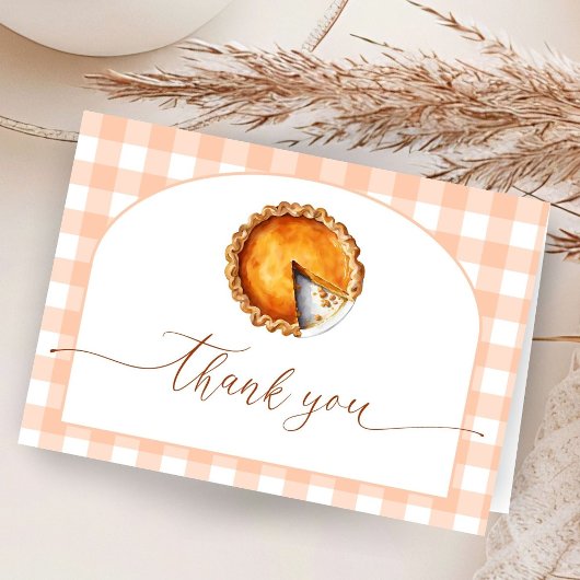 かわいこちゃんパイ赤ちゃんシャワー折り畳みサンキューカード サンキューカード