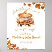 かわいこちゃんパイ赤ちゃんシャワー歓迎サイン ポスター (正面)