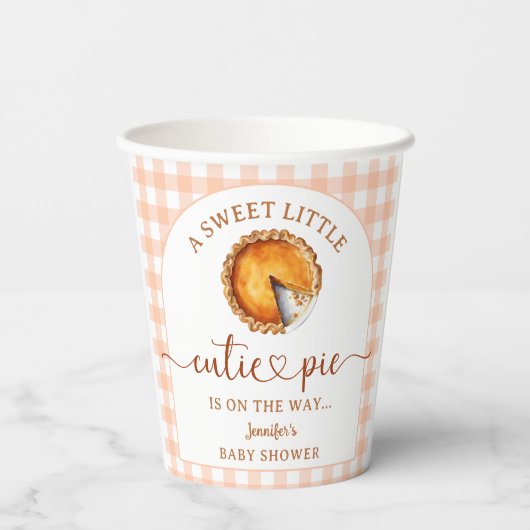 かわいこちゃんパイ赤ちゃんシャワー男女兼用紙 紙コップ (裏面)