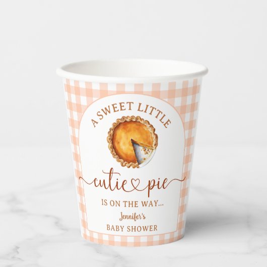 かわいこちゃんパイ赤ちゃんシャワー男女兼用紙 紙コップ (正面)