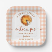 かわいこちゃんパイ赤ちゃんシャワー男女兼用 ペーパープレート (正面)