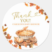 かわいこちゃんパイ赤ちゃんシャワー ラウンドシール (正面)