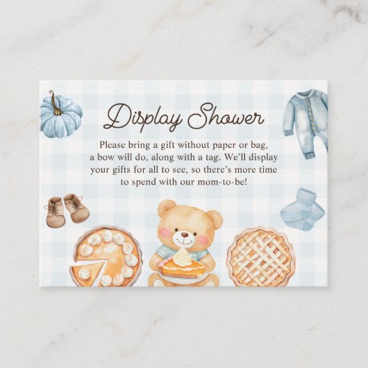 かわいこちゃんパイ青秋男の子シャワー表示シャワー エンクロージャーカード (正面)