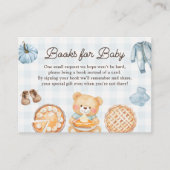 かわいこちゃんパイ青秋男の子ベビーシャワーブックベビー エンクロージャーカード (正面)