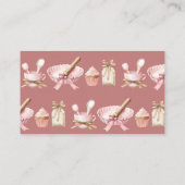 かわいこちゃんパイ | 水彩ピンクの女の子ベビーシャワー エンクロージャーカード (裏面)